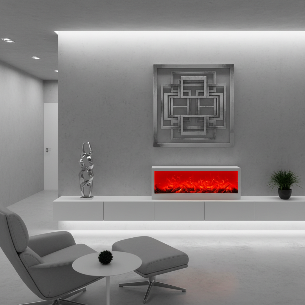 Elegant 100 – beli dekorativni kamin